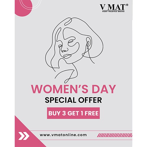 Vmat Powder Face Mask (Pack of 3 + 1 Free)